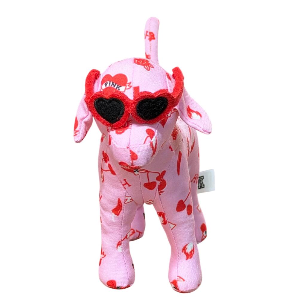 Victoria Secret Pink Mini Plush Dog With Sunglasses Valentines Day 2025